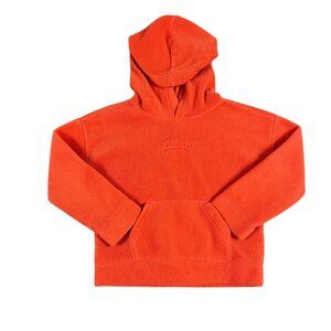 GAP Baby Kids Toddler Fleece Hoodie Pullover Fire Ball Orange Logo 5 Years.